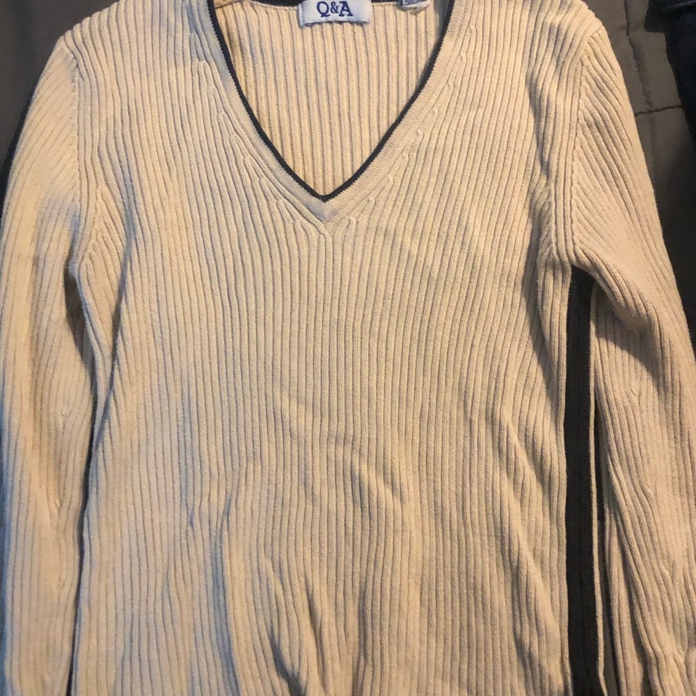 brown thick ribbed long sleeve